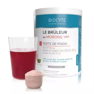 BIOCYTE prašek za shujševalni napitek & učvrstitev kože FATBURNER z MOROSILom 400, 240 g