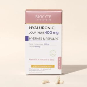 Navlaži in napne kožo HYALURONIC DAY/NIGHT 400 mg, 60 kapsul