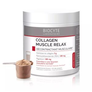 BIOCYTE prašek s kolagen za napitek za sprostitev mišic po športu KOLAGEN MUSCLE RELAX, 220 g