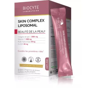BIOCYTE prašek za napitek proti prvim gubam LIPOSOMSKI SKIN KOMPLEKS, 14 vrečk