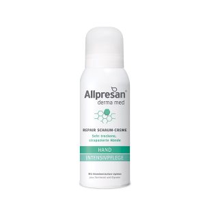 Zelo suhe, razpokane roke Allpresan derma med HAND INTENSIVE CARE, kremna pena Repair za roke, brez dišav, 100 ml