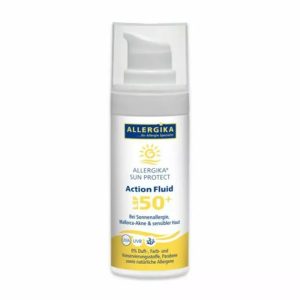 ALLERGIKA dermatološka krema za zaščito občutljive kože pred soncem SUN PROTECT Action Fluid SPF 50+, 50 ml